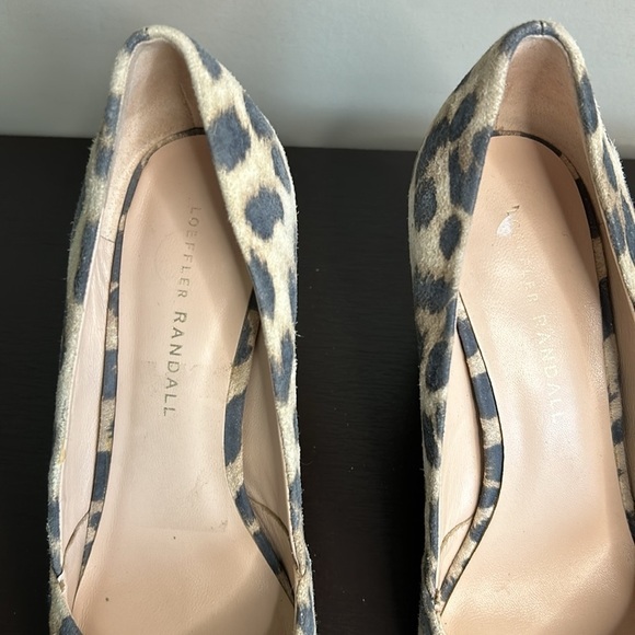 Loeffler Randall Paulina Suede Leopard Print Pumps Point Toe Designer Shoe 7.5 - Picture 6 of 13